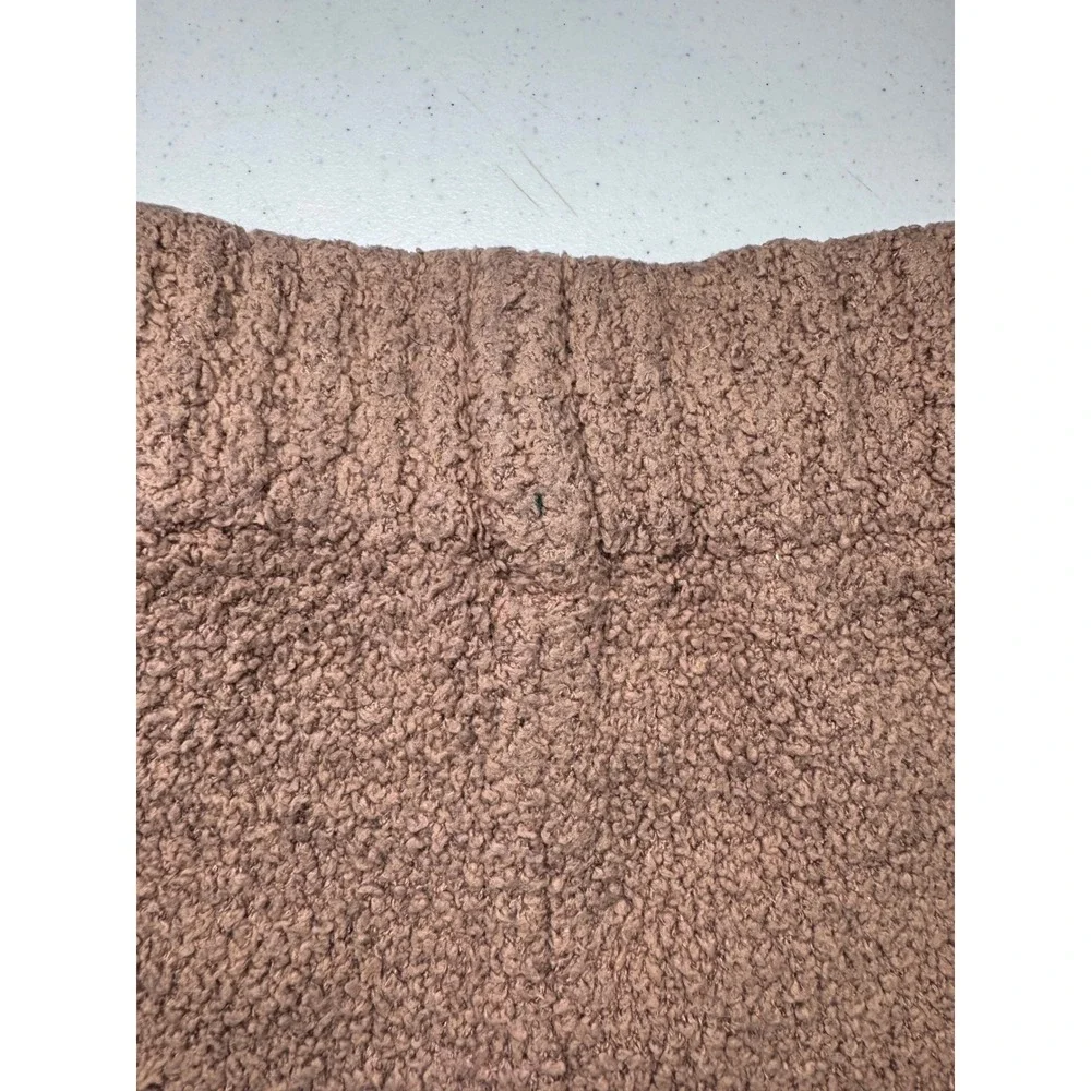 SKIMS Cozy Knit‎ Short Camel Brown Boucle Loungewear Size S/M